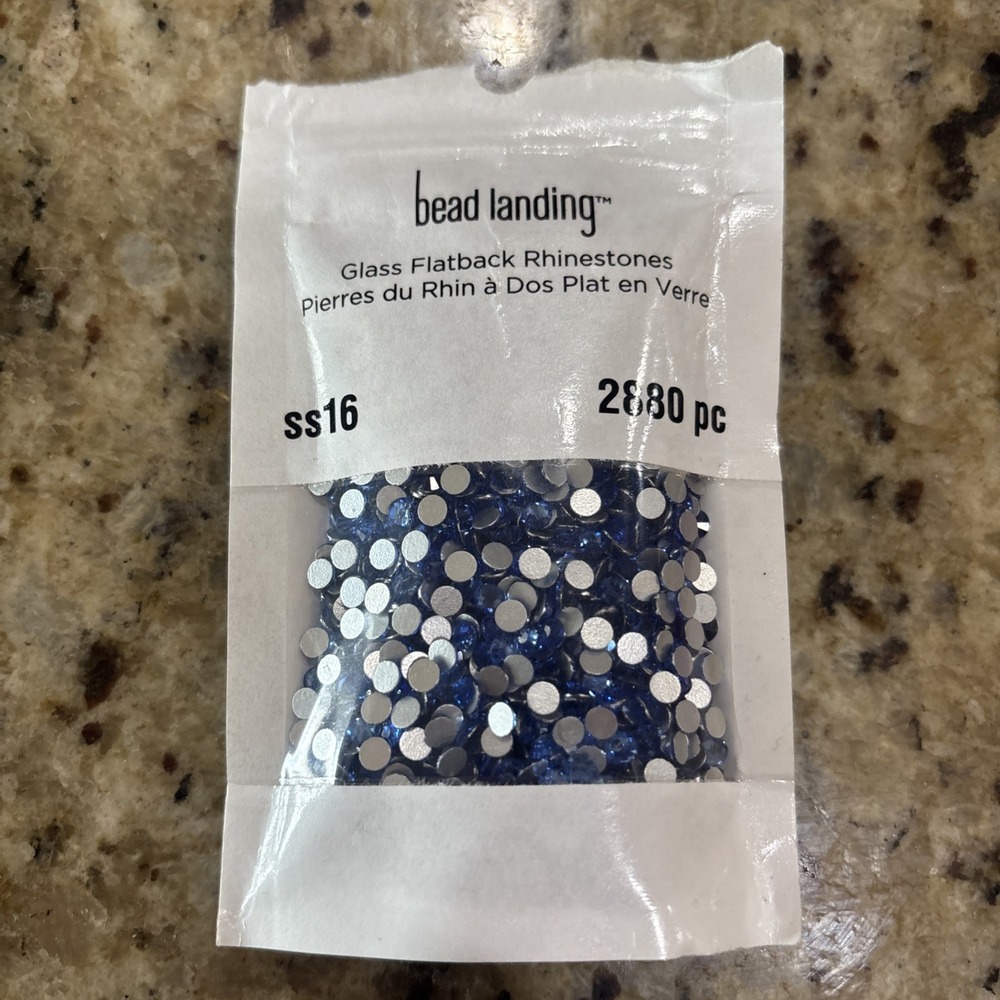 Bead Landing Blue Glass Flatback Rhinestones ss16 Crafting Beads 2880 pc